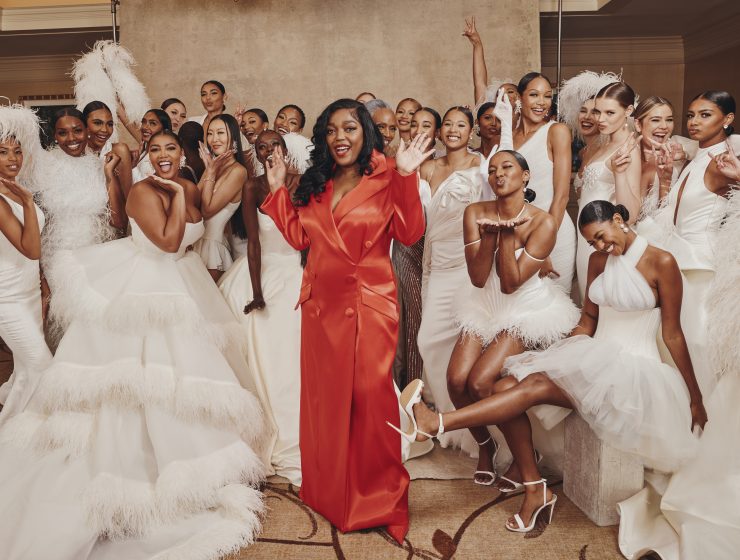 Bridal designer Anifa Mvuemba of Hanifa Bridal at her debut collection
