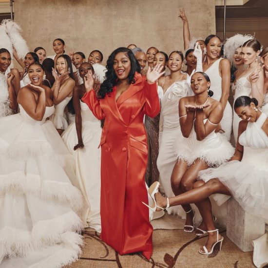 Bridal designer Anifa Mvuemba of Hanifa Bridal at her debut collection